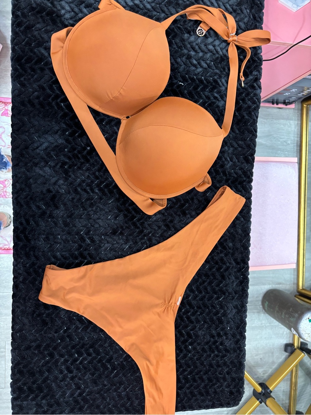 Victoria's Secret Rust Orange Push-Up Bikini Set